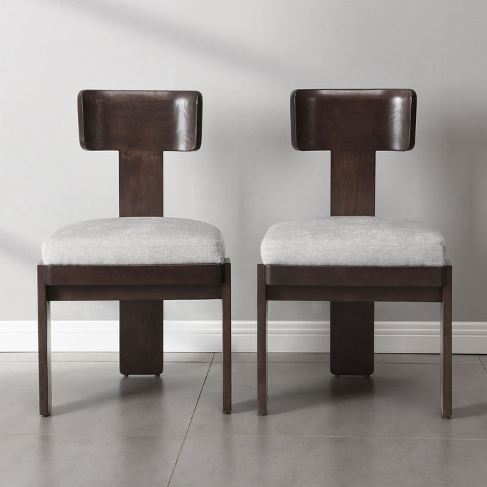 Upholstered Dining Fabric Side Chairs (Set of 2)