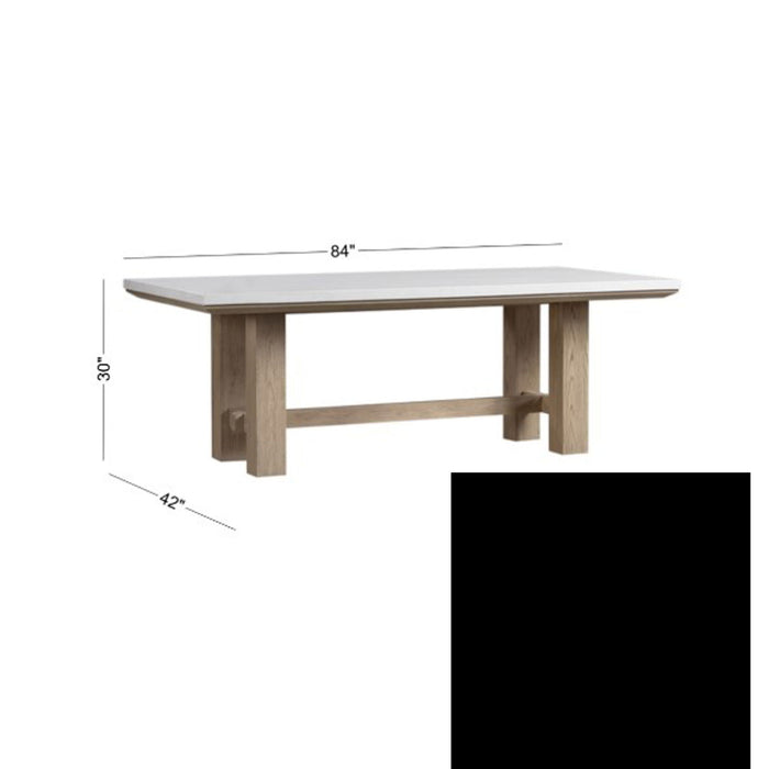Cornerstone - Stone Top Table - French Oak