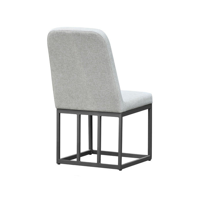 Navarro - Outdoor Dining Upholstered Side Chair - Mocha