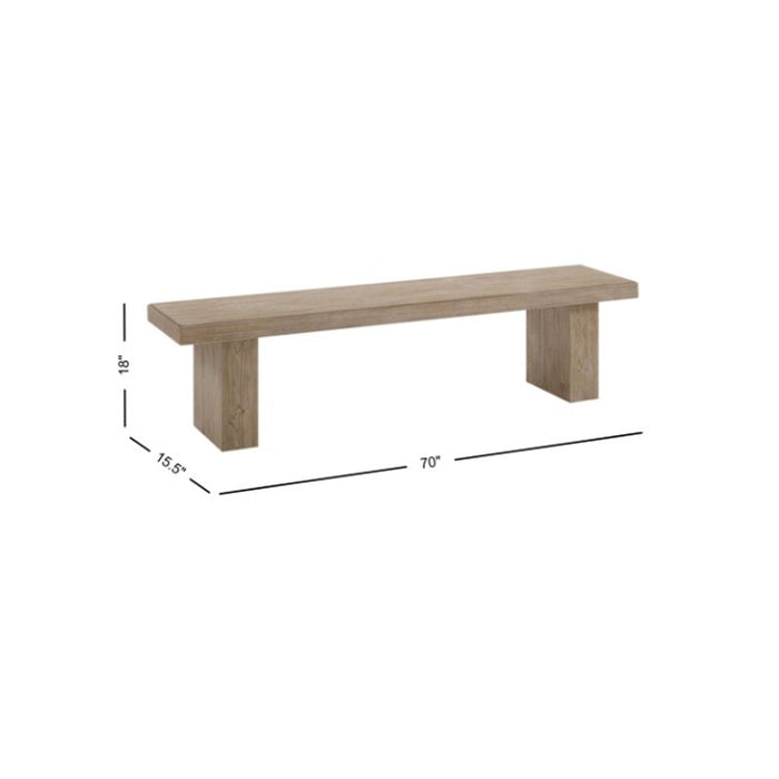 Nash - Backless Bench - Weathered Sand