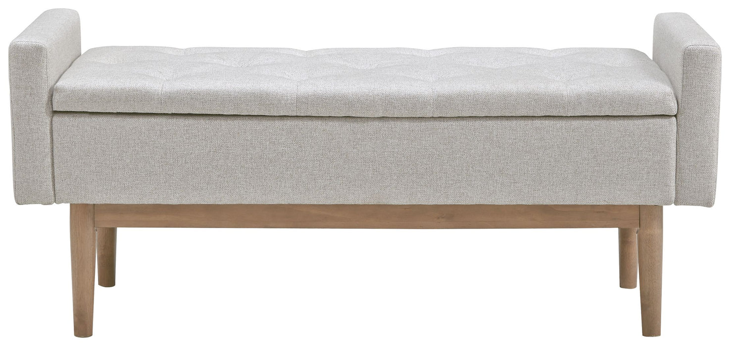 Briarson - Beige / Brown - Storage Bench