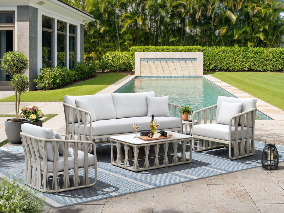 Alexa - Outdoor Seating Table With Stone Top