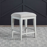 Berkley Square - Upholstered Console Stool - Linen & Khaki