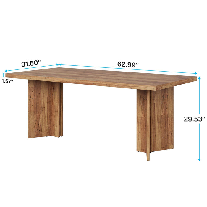 Executive Desk, Vintage Computer Workstation With Thickened Tabletop