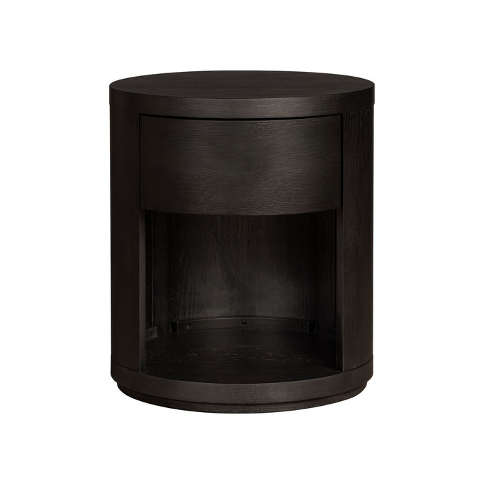Modena - Round Nightstand - Midnight Blue
