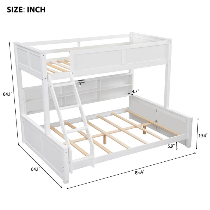 Bunk Bed With Storage Cabinets And USB Ports