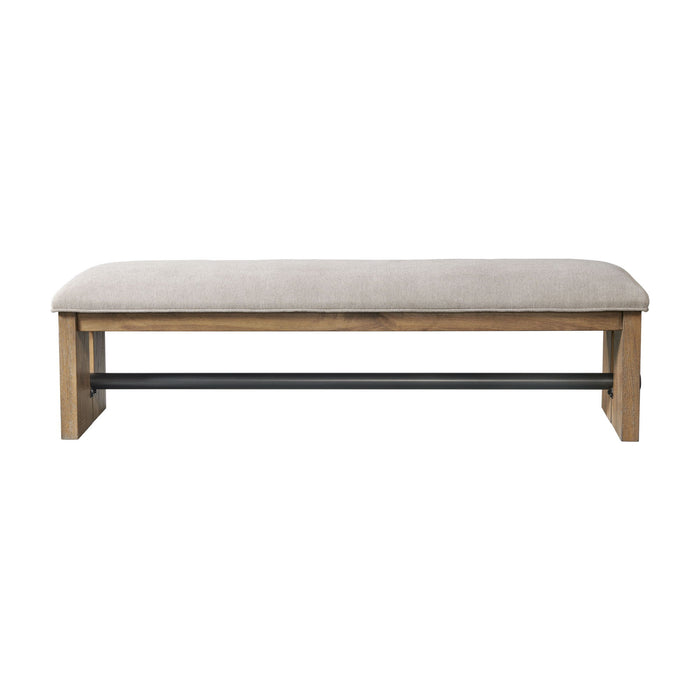Landmark - Backless Bench - Weathered Oak