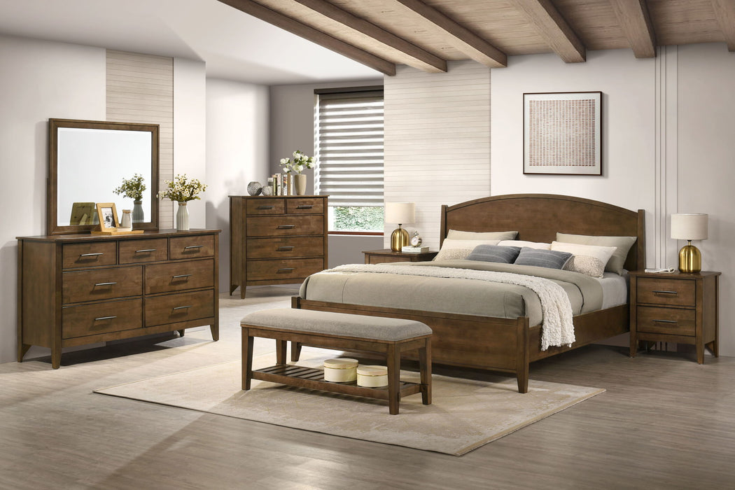 Andover - King Arch Bed - Walnut