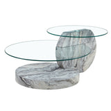 Contemporary Artistic Double Layer Coffee Table