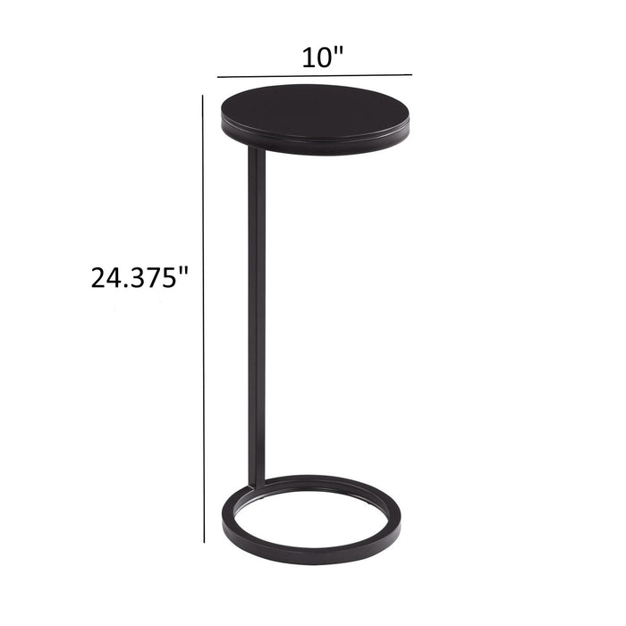 Yancey - Round Accent Table - Antique Bronze