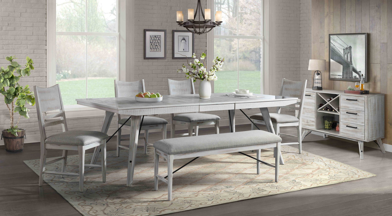 Modern Rustic - Dining Bench - Weathered White