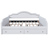 Upholstered Daybed With LED Lights And 2 Drawersme
