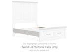 Savonport - Twin/Full Platform Rails - White