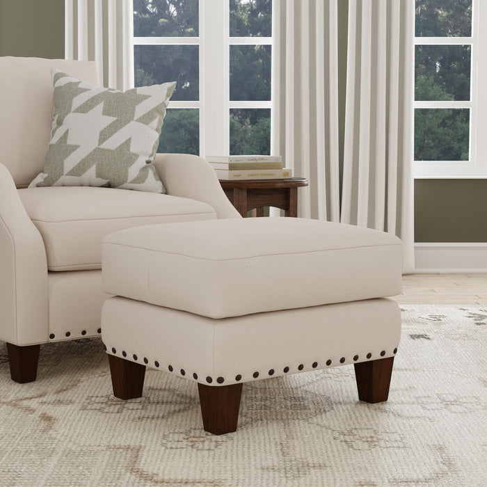 Gianna - Fabric Ottoman With Nailhead Trim
