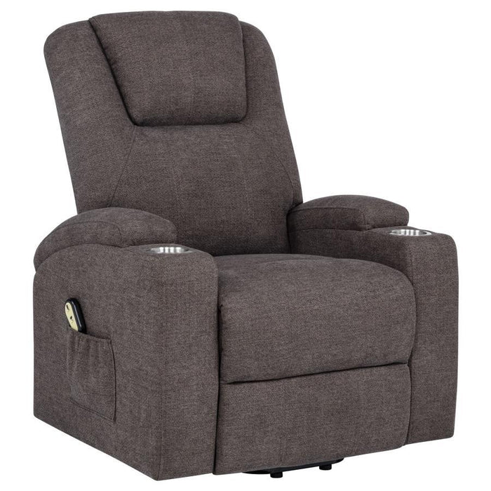 Louie - Chenille Upholstered Power Lift Massage Chair