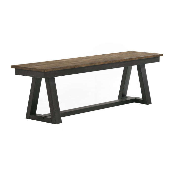 Harper - Dining Bench - Brushed Brown / Pecan