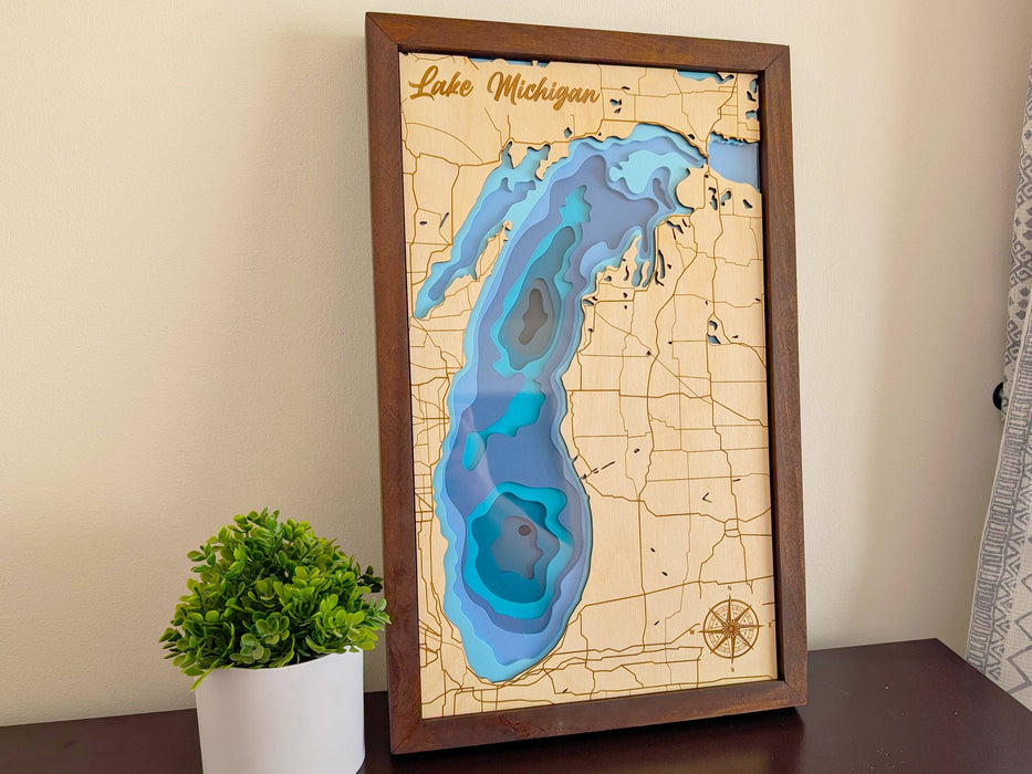 Lake Michigan Depth Map