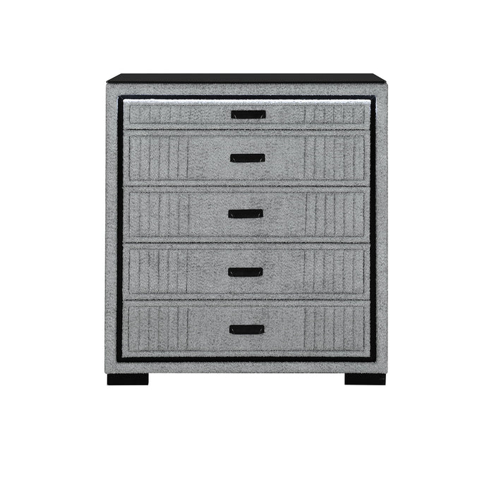 Isaiah - Upholstered Chest With LED Lighting