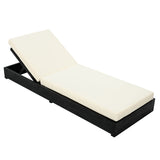 Ian - Adjustable Chaise Lounge With Open Slat Design - Black