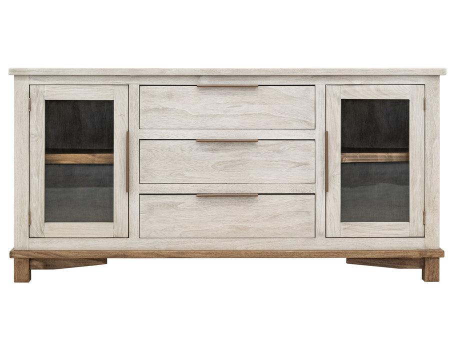 Loft - 3 Drawer & 2 Door Buffet - Gray / Beige