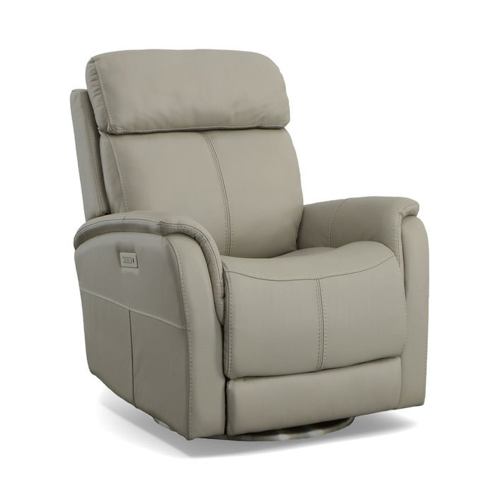 View - Power Swivel Recliner With Power Headrest