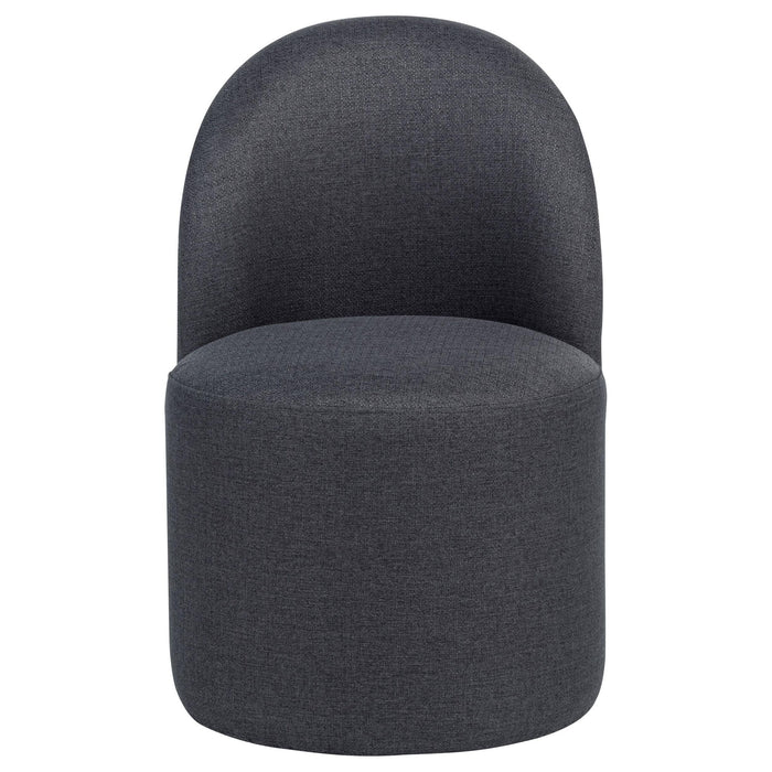 Aubrey Upholstered Barrel Dining Side Chair Charcoal (Set of 2)