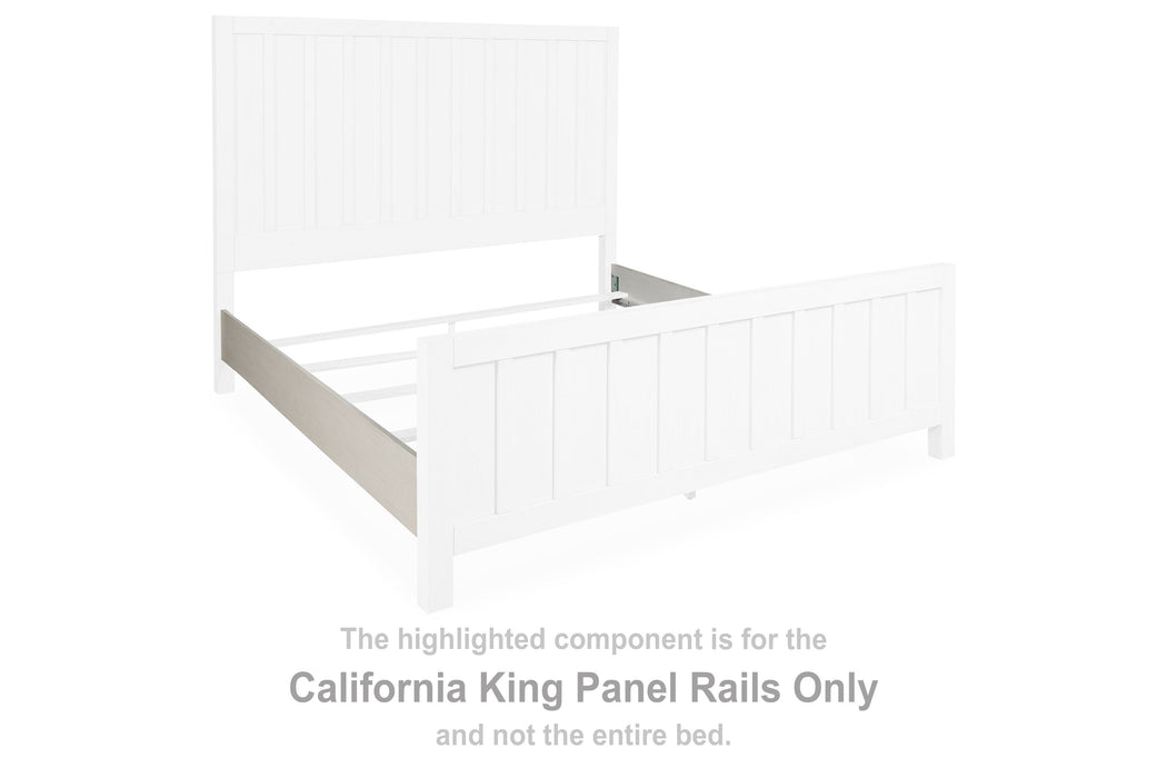 Shaybrock - California King Panel Rails - Antique White