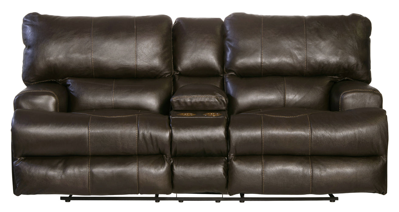 Wembley - Power Headrest With Lumbar Lay Flat Reclining Console Loveseat