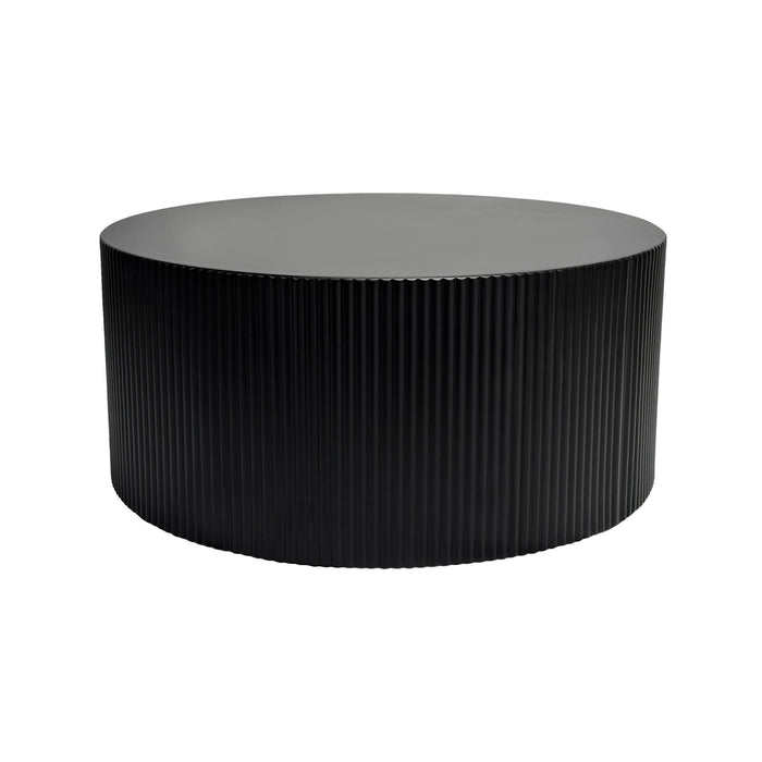 Modern Wave Stripe Round Coffee Table With Spacious Top