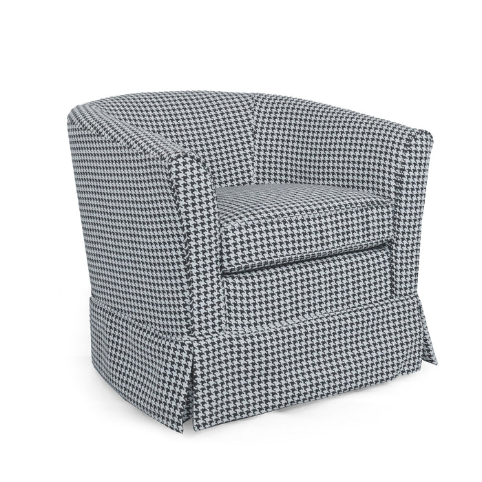 Zeniqua - Upholstered Swivel Chair With Loose Cover