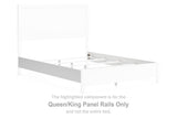 Binterglen - Queen/King Panel Rails - White