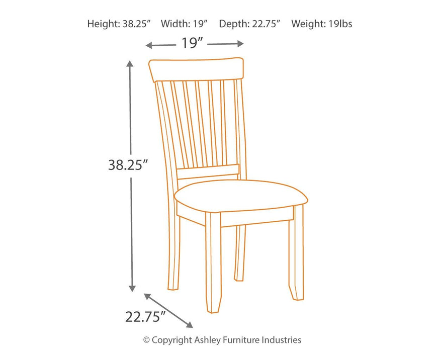 Berringer - Rustic Brown - Dining Uph Side Chair (Set of 2)