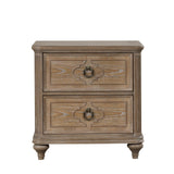 1 Piece Nightstand, Bedside Table With USB A And USB C Ports - Oak / Rustic