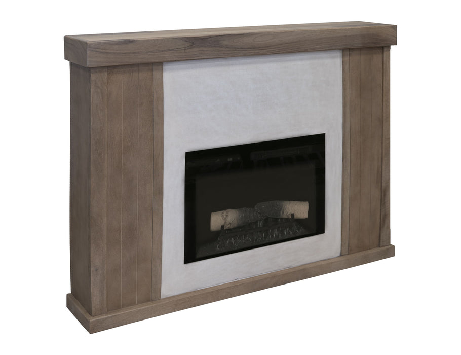 Natural Parota - Fireplace Console - Brown Cappuccino