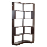 Ox Blood - Red 90Cm L-Shaped Freestanding Corner Bookshelf With Anti Tip Safety, Storage Cabinet For Living Room - Ox Blood Red
