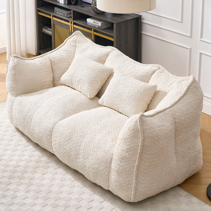 Comfortable Dual Beanbag Chair With High Resilience Foam Core For 2 People