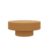 Elegant Round Coffee Table With Thick Tabletop