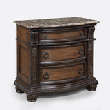 3 Drawers Nightstand - Brown / Cherry