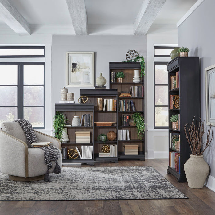 Meritage - Stepped Bookcase Wall - Black
