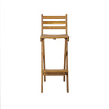 Outdoor Acacia Wood Folding Patio Barstool