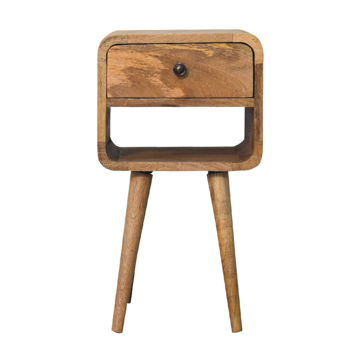 Mini Chestnut Curve Lower Bedside Nifhtstand