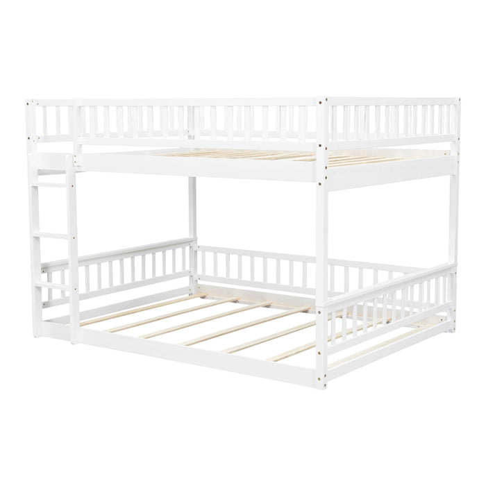 Bunk Bed With Ladder And Guardrails