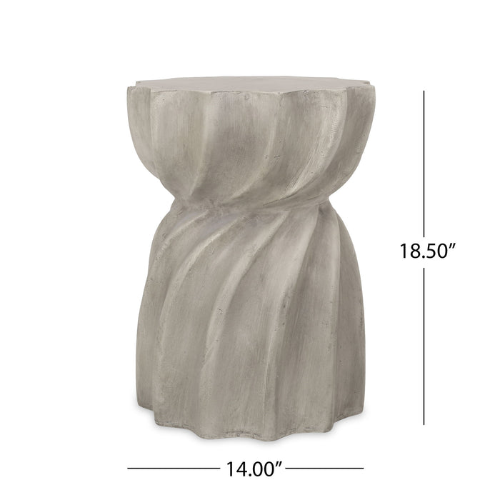 Modern Canis Side Table Outdoor Use - Gray