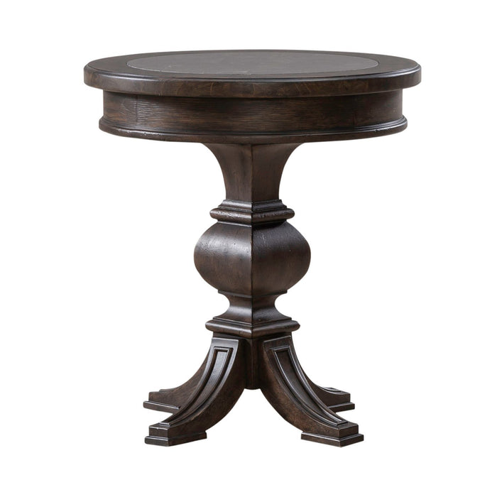Paradise Valley - Round Chairside Table - Dark Brown