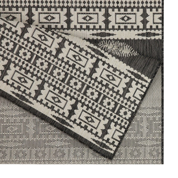 Sunshine - 5'3" X 7'3" Indoor, Outdoor Area Rug Polypropylene - Anthracite