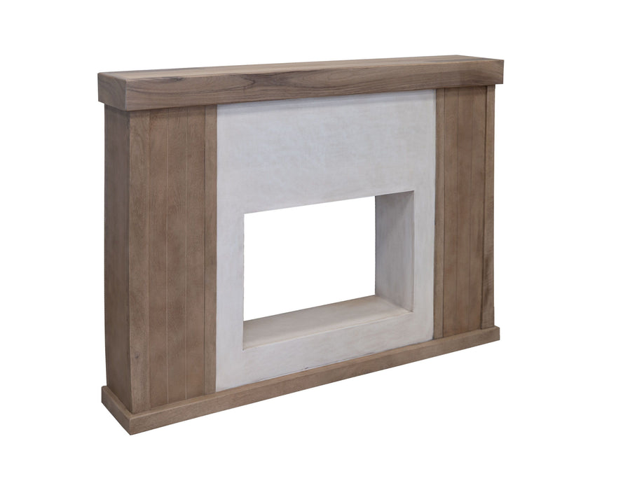 Natural Parota - Fireplace Console - Brown Cappuccino