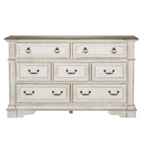 Abbey Park - 7 Drawer Dresser - Antique White