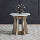 Berkley Square - Round End Table - Linen & Khaki