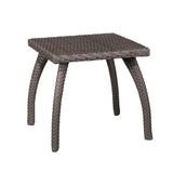 Luminant - Outdoor Side Table With Iron Frame - Brown