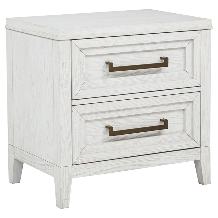Marielle 2-drawer Nightstand Bedside Table Distressed White